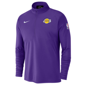 Men's Los Angeles Lakers Nike Purple Courtside Performance Half-Zip Top